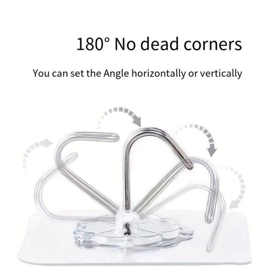 10pcs Seamless Adhesive Hook Bathroom Wall Hanging