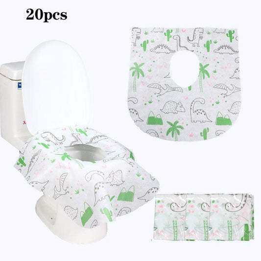 20pcs Dinosaur Disposable Toilet Seat Covers Portable Potty Seat Covers