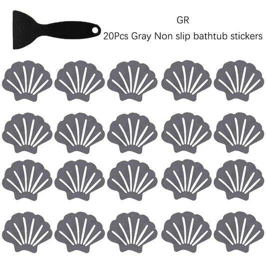 20pcs Shell Pattern Non-slip Bathtub Appliques Safety Sticker