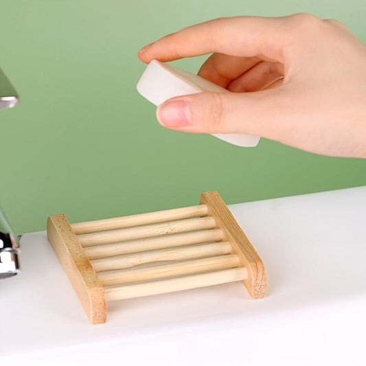Wooden Soap Box Punch Soap Holder Soap Dish Drain Soap Tray Bathroom Accessories