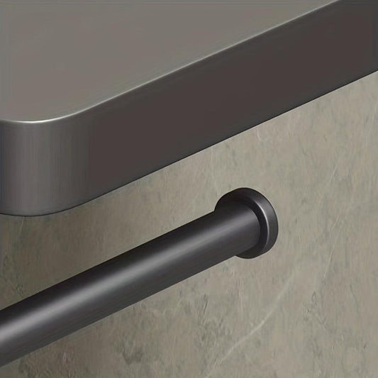 Toilet Paper Holder With Shelf Gun Gray Space Aluminum Tissue Holder