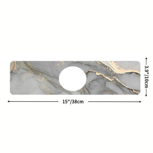 Marble Pattern Sink Faucet Mat Bathroom Countertop Drying Mat