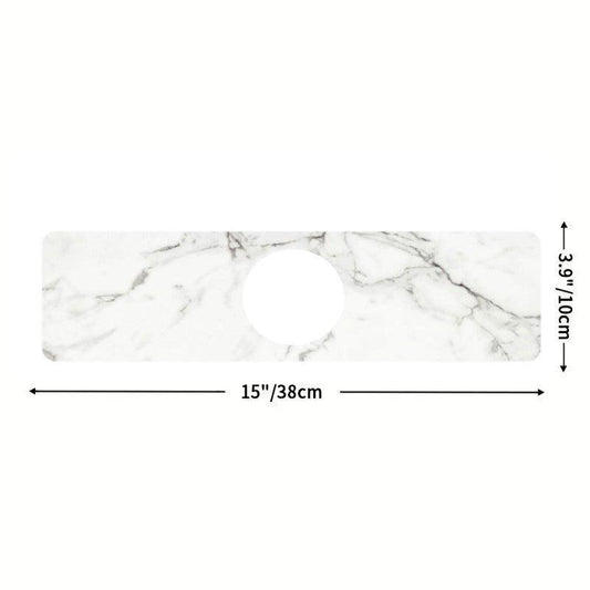 Marble Pattern Sink Faucet Mat Bathroom Countertop Drying Mat