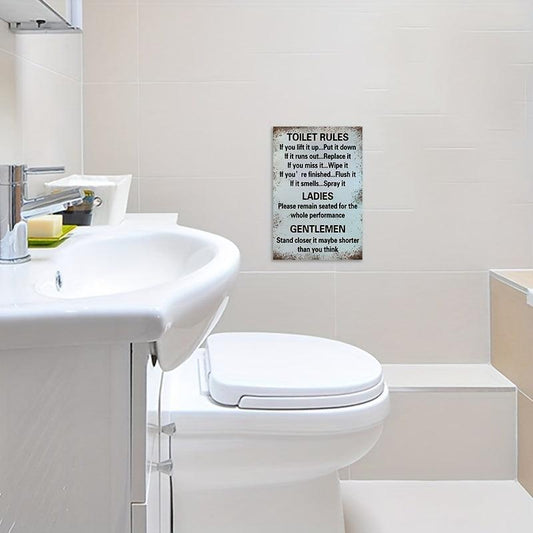 Funny Toilet Rules Sticker Bathroom Decal Room Decor