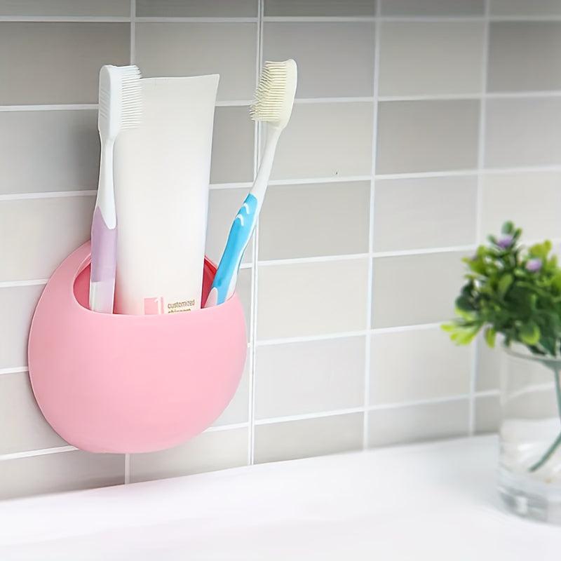 Plastic Toothbrush Holder Wall Mount Storage Rack Organizer Bathroom
