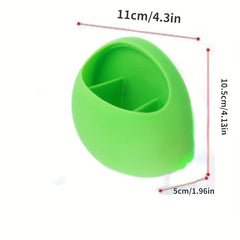 Plastic Toothbrush Holder Wall Mount Storage Rack Organizer Bathroom