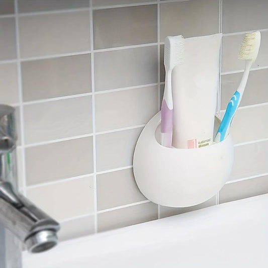 Plastic Toothbrush Holder Wall Mount Storage Rack Organizer Bathroom