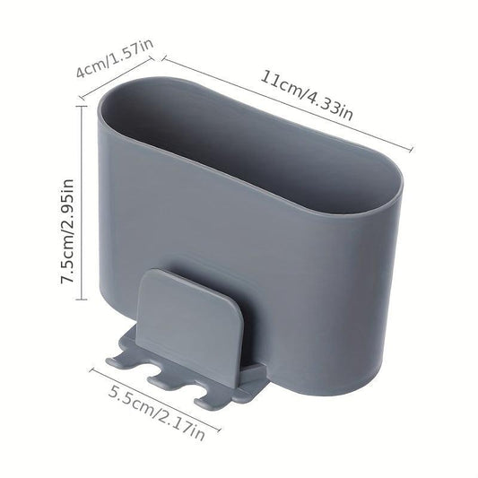 Wall Mounted Toothbrush Holder Punch-Free Bathroom Storage Rack