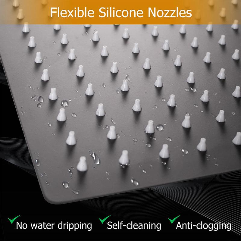 Square Rain Shower Head High Flow Stainless Steel Rainfall ShowerHead