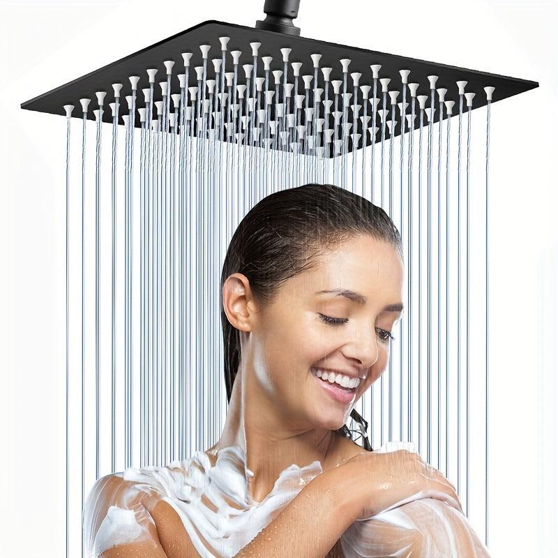 Square Rain Shower Head High Flow Stainless Steel Rainfall ShowerHead