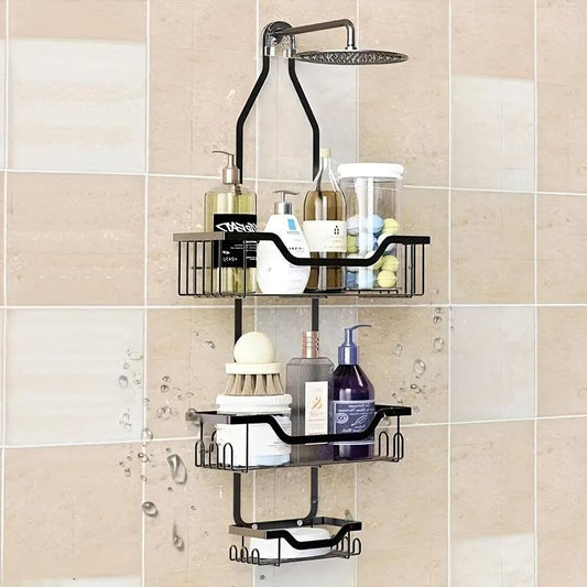 Wall Mounted Bathroom Storage Rack Shower Caddy Basket Organizer