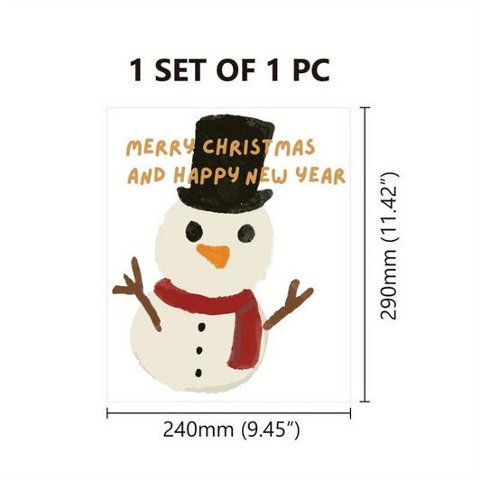 Christmas Tree Santa Claus & Snowman Toilet Sticker