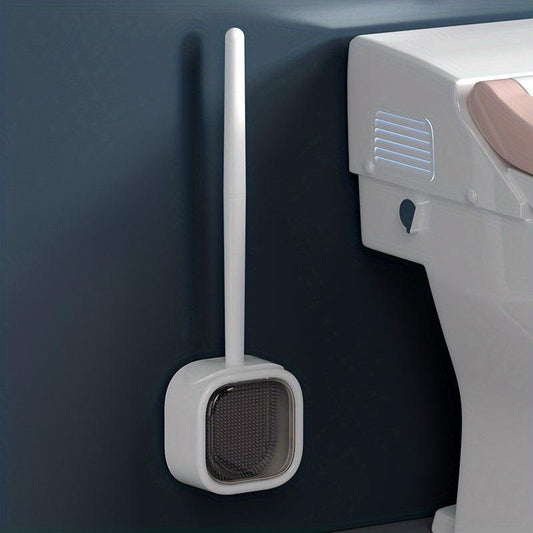 Toilet Brush With Holder Box Wall Hanging Cleaning Brush Non Punching Brush
