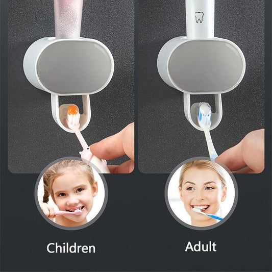 Auto Toothpaste Squeezer & Toothbrush Holder Set
