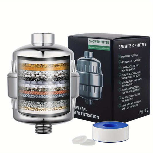 18 Stage Water Filter Removes Chlorine Harmful Substances Shower Filtr