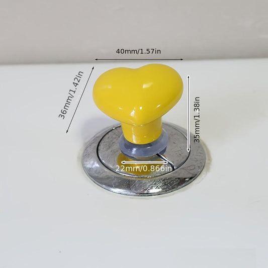 Colorful Heart Toilet Press Button Water Tank Auxiliary Device Love Button