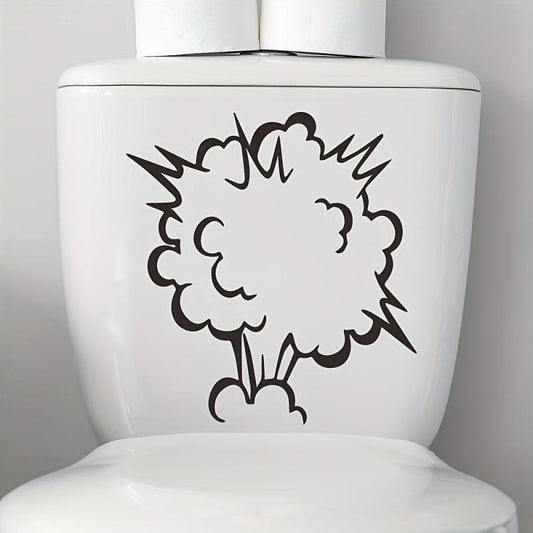 Explosive Pattern PVC Bathroom Wall Sticker Toilet Decoration