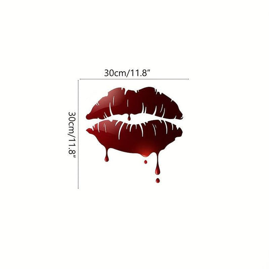 Halloween Scary Lip Toilet Sticker, Wall Decal & Lid Sticker