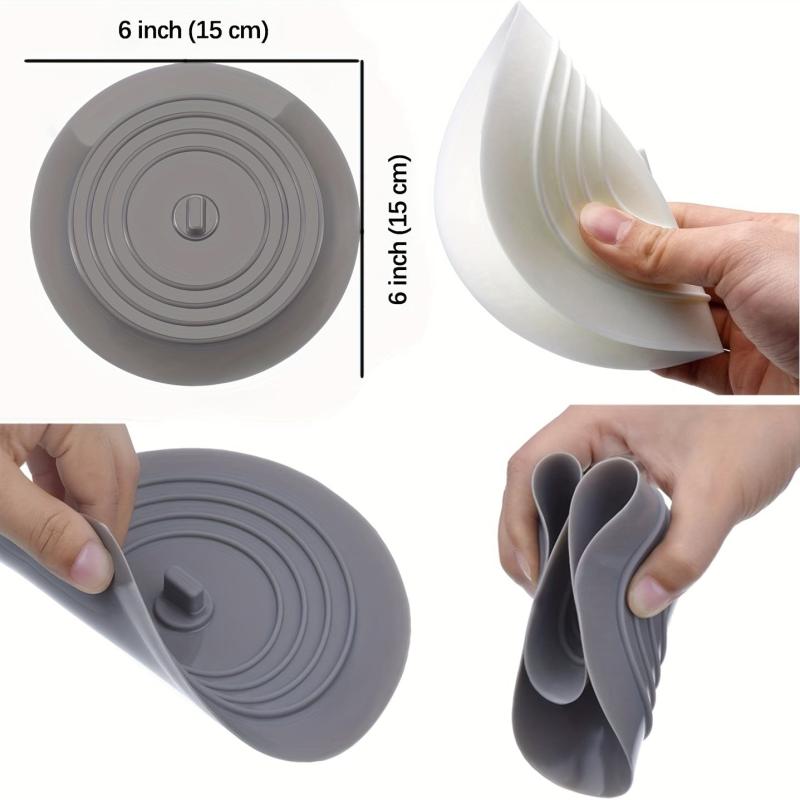 6 Inch Large Silicone Tub Stopper Drain Cover Hair Stopper