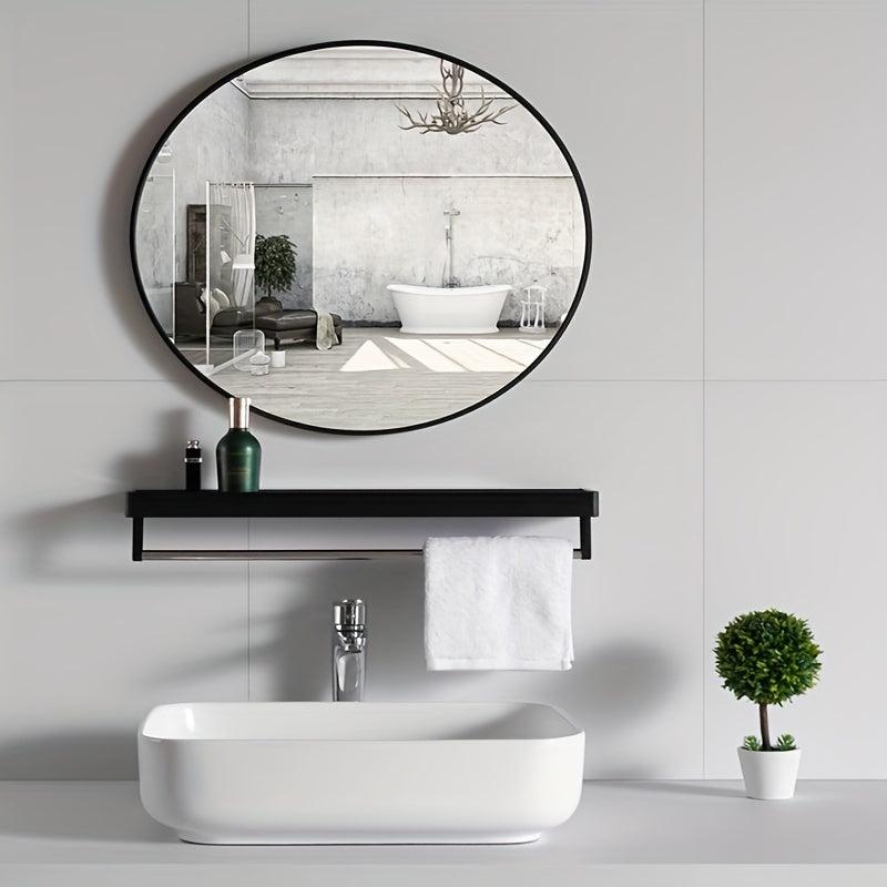 Round Bathroom Mirror Wall Mounted Without Holes 15.75inch