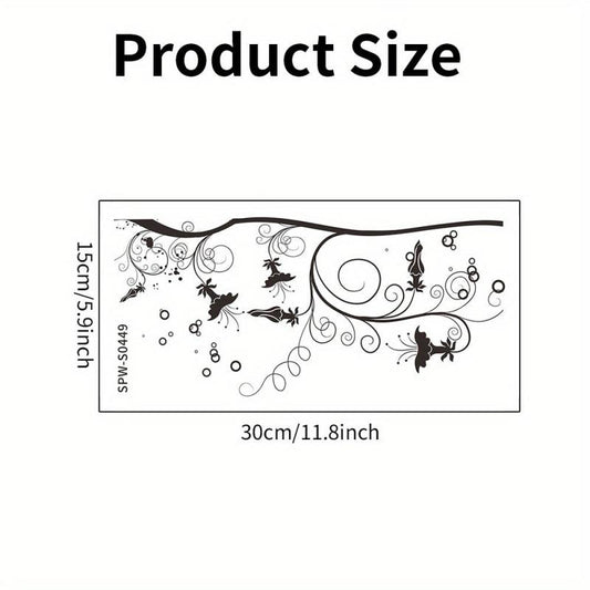 Plant & Flower Toilet Stickers Self-Adhesive PVC Decal Bathroom Decoration