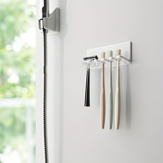 Toothbrush Holder Wall Mounted Storage Rack Bathroom Organizer