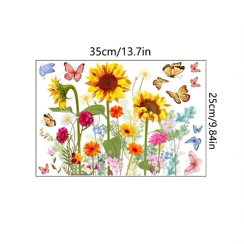Sunflower Butterfly Wall Sticker Home Decor