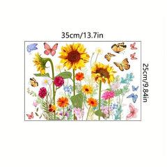 Sunflower Butterfly Wall Sticker Home Decor