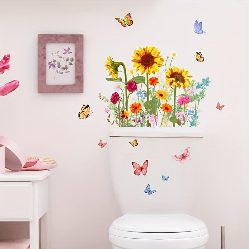 Sunflower Butterfly Wall Sticker Home Decor