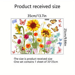 Sunflower Butterfly Wall Sticker Home Decor