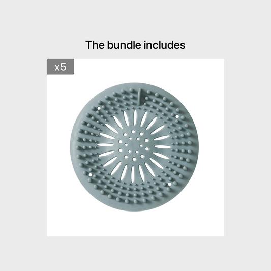 Silicone Hair Catcher Shower Drain Cover Easy Clean Bathroom Kitchen