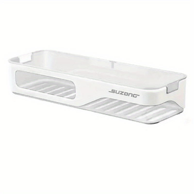 Wall Mounted Bathroom Storage Rack Plastic Bathroom Toiletries Shelf