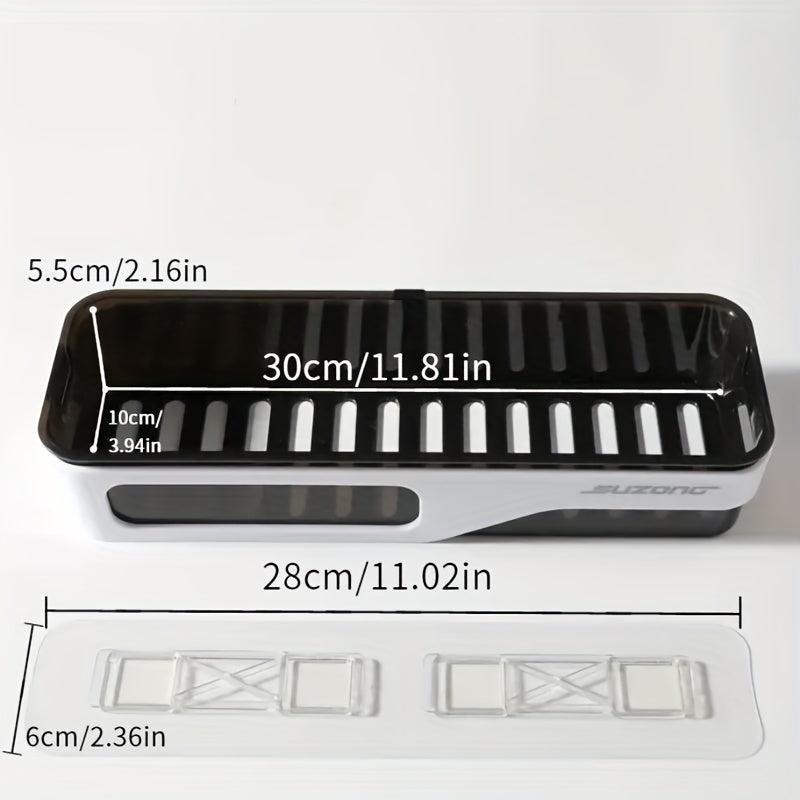 Wall Mounted Bathroom Storage Rack Plastic Bathroom Toiletries Shelf