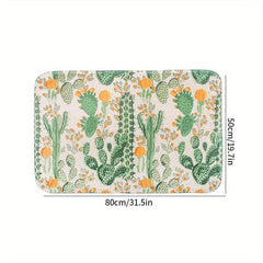 Soft Cactus Bath Mat, Non Slip, Bathroom and Kitchen Decor