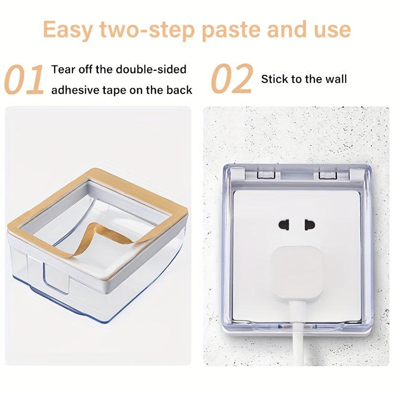 Waterproof Power Outlet Cover Box Bathroom Safety Switch Socket Protection