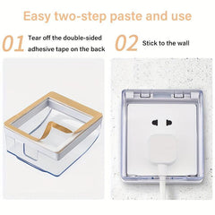 Waterproof Power Outlet Cover Box Bathroom Safety Switch Socket Protection