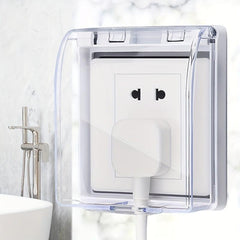 Waterproof Power Outlet Cover Box Bathroom Safety Switch Socket Protection