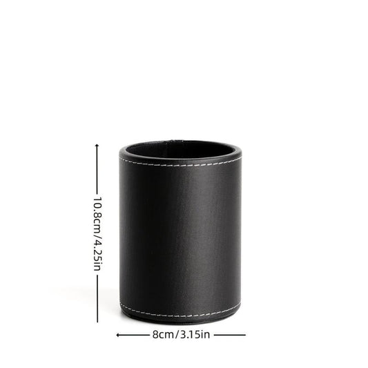 Faux Leather Makeup Brush Holder Stationery Storage Box