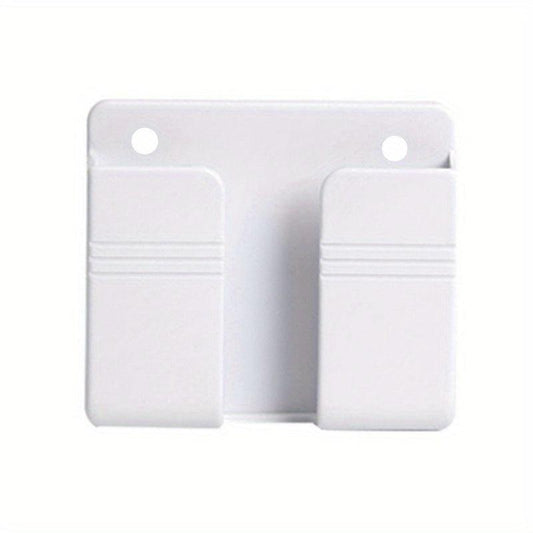 Wall Phone Holder Charging Stand Remote Control Storage Box Bracket Organizer