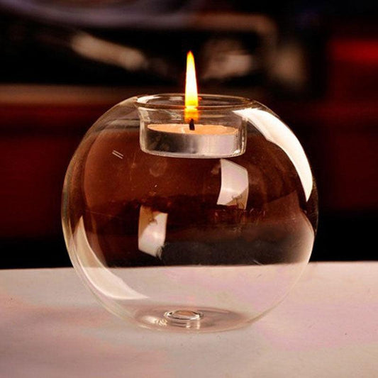 European Crystal Glass Candle Holder Christmas Halloween Decoration