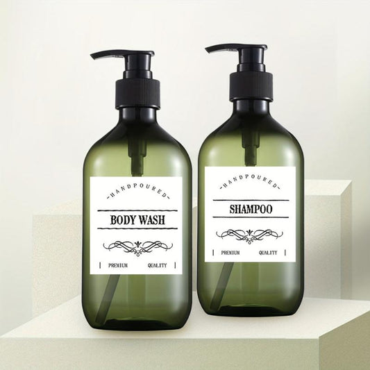 3pcs Plastic Soap Dispenser Bathroom Lotion Liquid Soap Refillable Bot