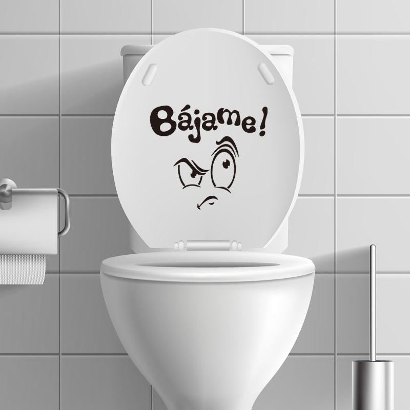 Funny Toilet Sticker Waterproof Vinyl 3D Wall Decal