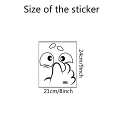 Funny Toilet Sticker Waterproof Vinyl 3D Wall Decal