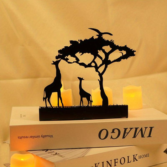 European Style Metal Candlestick Holder Elk Elephant Giraffe Home Office