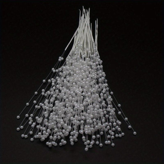 50pcs 4MM Pearl Sticks for Craft Bouquet Decoration DIY