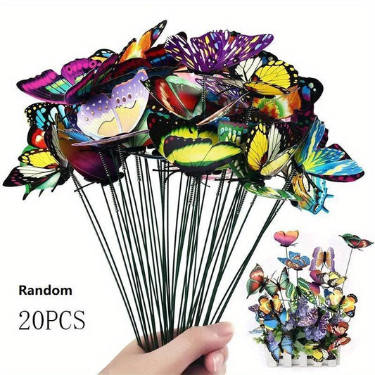 Artificial Butterfly Stakes Garden Ornaments Yard Decor