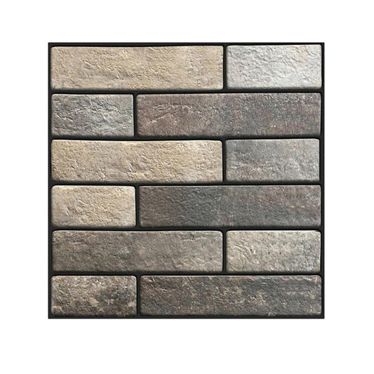 10pcs Self Adhesive 3D PVC Tile Wall Sticker Covers for Kitchen Bathroom