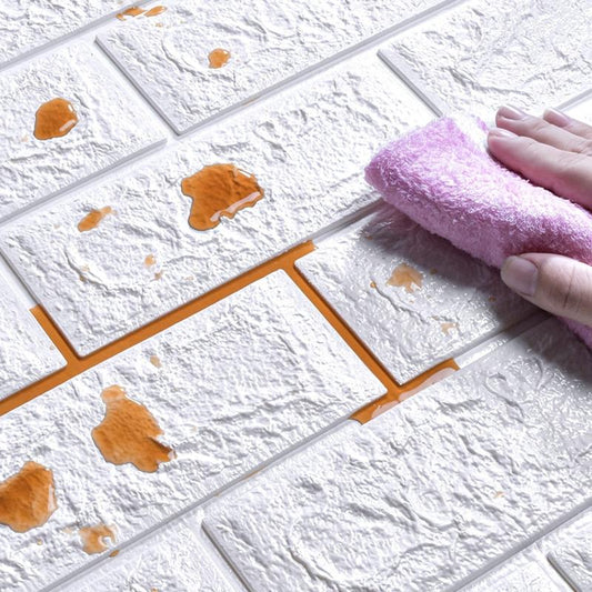 10pcs 3D Wall Tile Stickers Self Adhesive Waterproof Wall Sticker