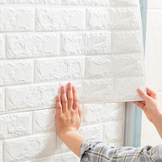 10pcs 3D Wall Tile Stickers Self Adhesive Waterproof Wall Sticker