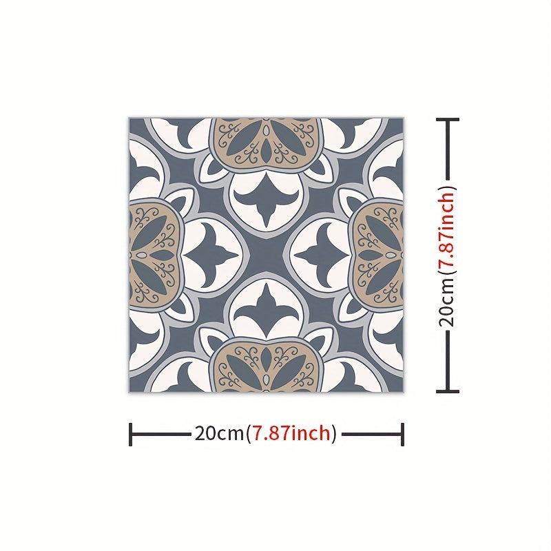 10pcs Waterproof Retro Tile Stickers for Bathroom Kitchen Living Room